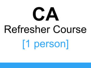 CA Refresher Mature Driver Course [1 person]